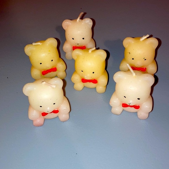 Lot of 6 Vintage Teddy Bear Candles - Picture 2 of 4